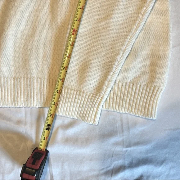 (M) JEANNE PIERRE BLACK & off/WHITE GEOMETRIC DESIGN 1/4 ZIP MOCK TURTLENECK - Picture 7 of 12